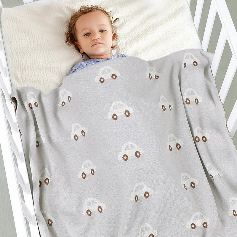 Baby Blankets Breathable Newborn Boy Girl Swaddle Wrap Receiving 100*80Cm Infant Cotton Knitted Stroller Bassinet Nursery Quilts